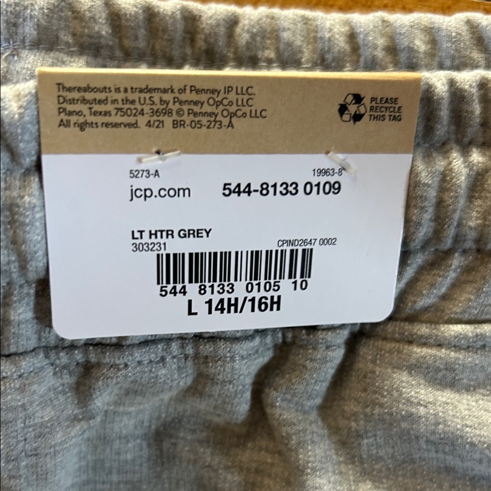 NWT teen boys heather grey Joggers - Picture 3 of 5